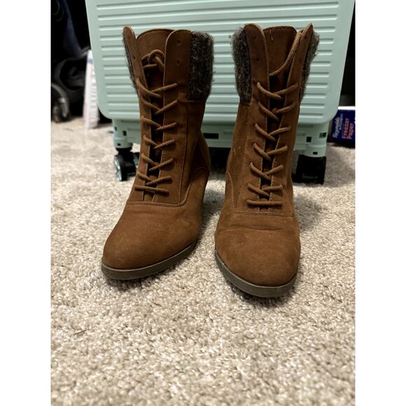 Madden Girl Boots with Knit Sock Top Lace Up Size 8M G-Drone - Picture 1 of 8